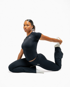 Contour Flare Scrunch Leggings em Black Onyx